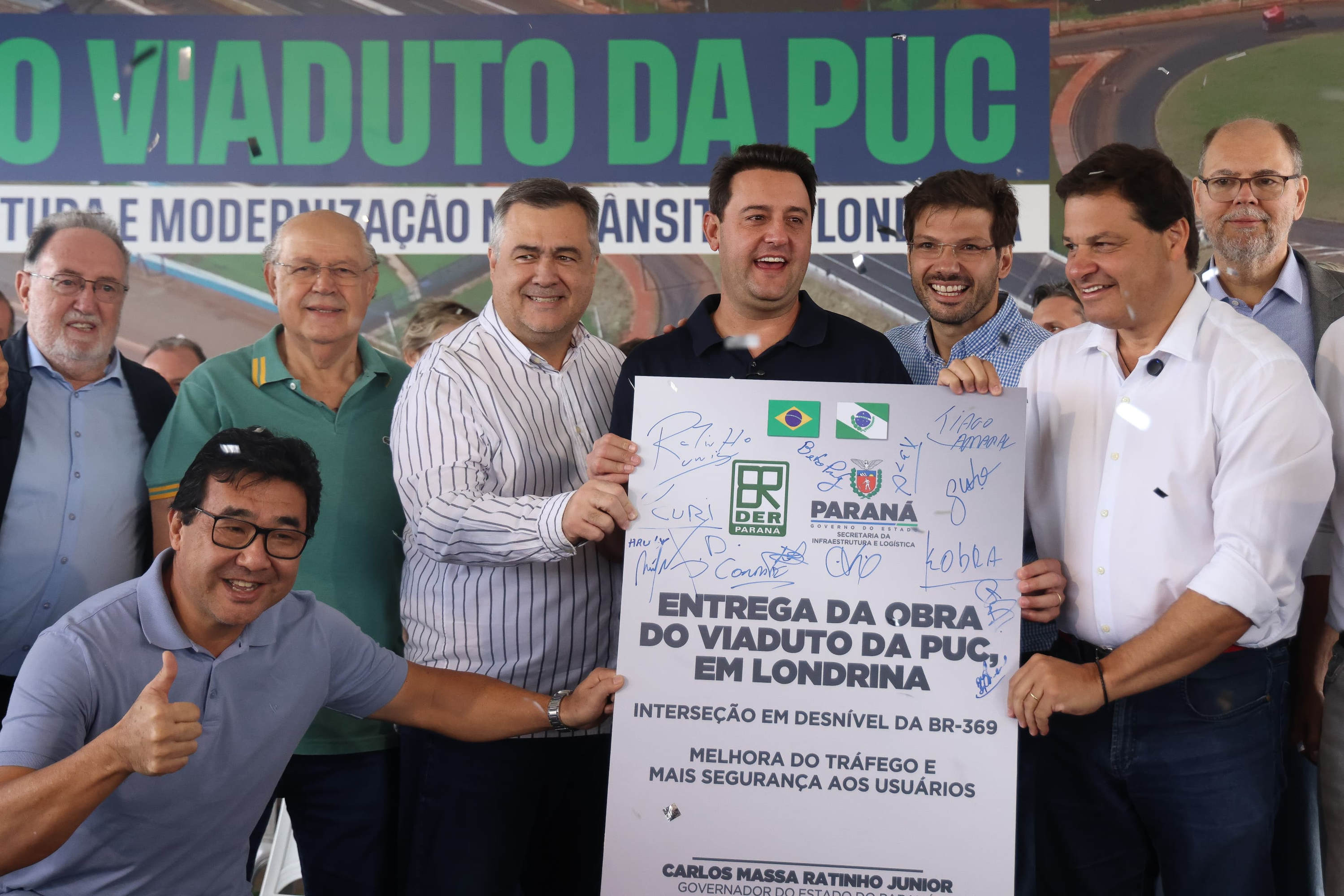 Com investimento de R$ 41,5 milhões, governador entrega Viaduto da PUC, em Londrina
