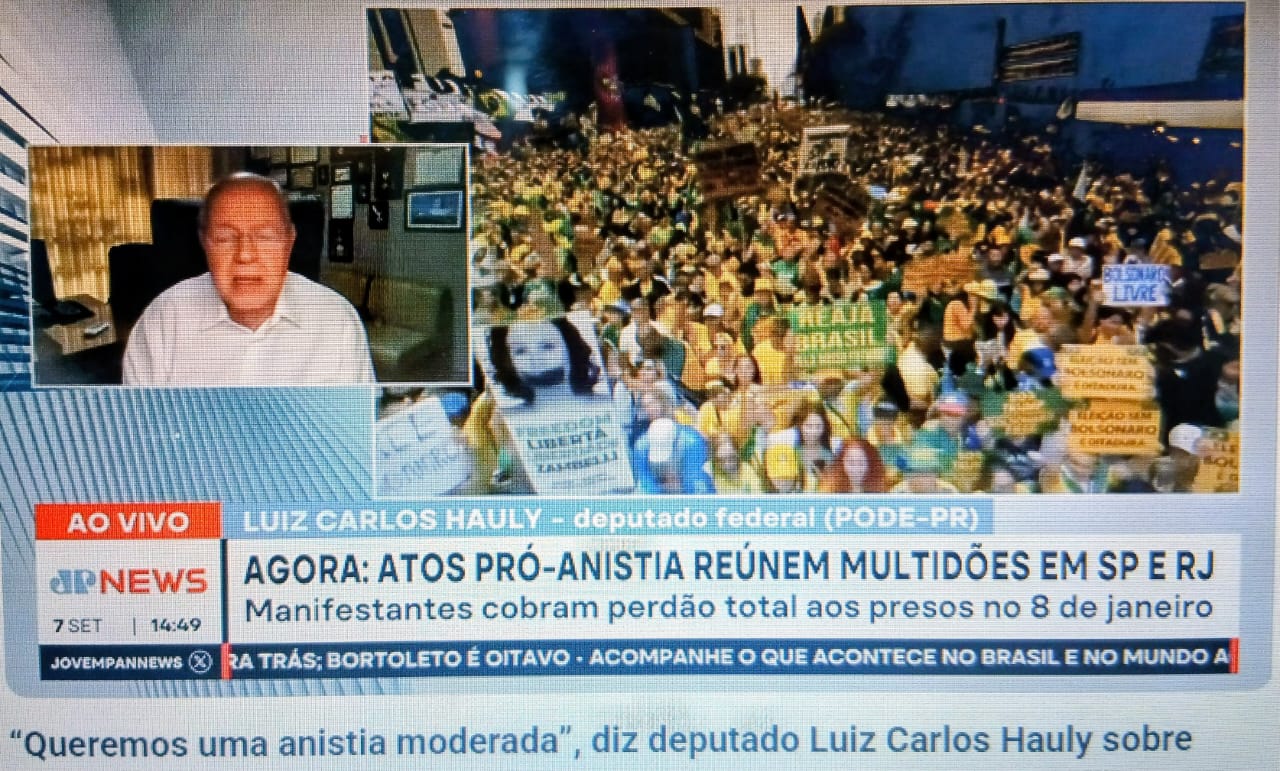 “Queremos uma anistia moderada”, diz deputado Luiz Carlos Hauly sobre projeto no Congresso